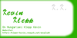 kevin klepp business card